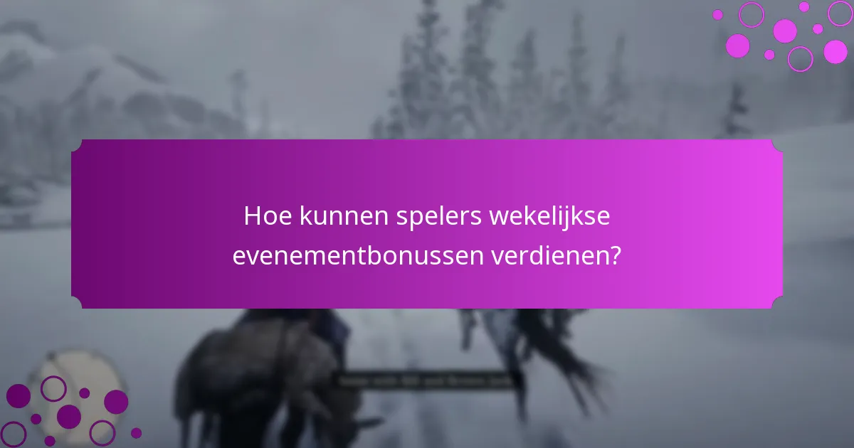 Hoe kunnen spelers wekelijkse evenementbonussen verdienen?